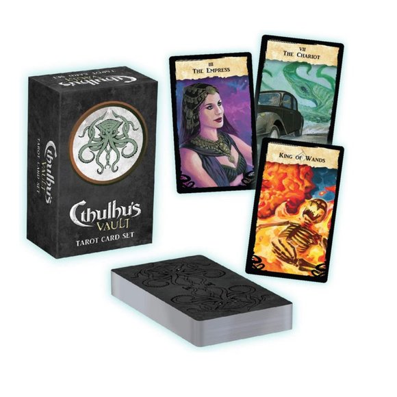 SEALED Ultra PRO Cthulhu's Vault Tarot Cards, Detailed Guidebook, 78 Cards, Blac - Picture 1 of 3